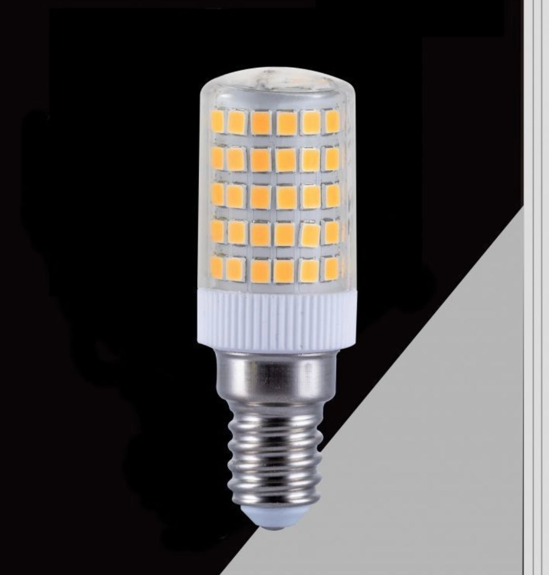 Lampadine LED E14 8W 880LM 3000K, 10 Pezzi, Luce Calda, Formato Compatto 22.5x65mm, 220-240V, SPARAC-E14-8W-CE1-3