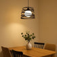 Lampadario a Sospensione E27 Moderno, Lampada a Soffitto Design Industriale in Metallo per Cucina Isola Tavolo da Pranzo, Stile Minimal con Paralume a Spirale, No Lampadina A08