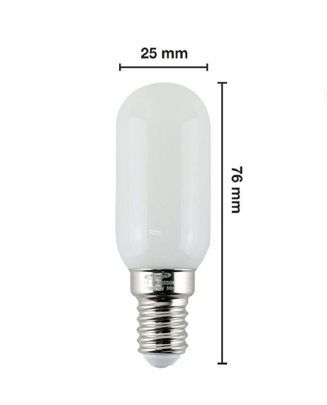 Lampadine LED E14 5W 500LM, 10 Pezzi, 4000K Luce Naturale, Tubolari Ø25x76mm, 180-240V 50/60Hz, E14-04