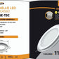 Faretto LED da Incasso Rotondo 12W 1100LM, 3 Colori Selezionabili 3000K 4000K 6500K, Pannello LED da Soffitto, Diametro 160 mm, Foro 125 mm, Fascio 120°, CRI≥80, 1 Pezzo, P-125E-T3C