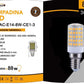 Lampadine LED E14 8W 880LM 3000K, 10 Pezzi, Luce Calda, Formato Compatto 22.5x65mm, 220-240V, SPARAC-E14-8W-CE1-3