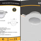 Portafaretto in Gesso da Incasso GU10 Ø120 mm – Verniciabile, Per Cartongesso, Compatibile LED, Design Minimal Bianco GS-15