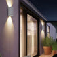 Applique LED da Esterno IP65, Lampada da Parete Moderna Up Down, 2x GU10, Alluminio per Giardino Terrazza Balcone – ES14