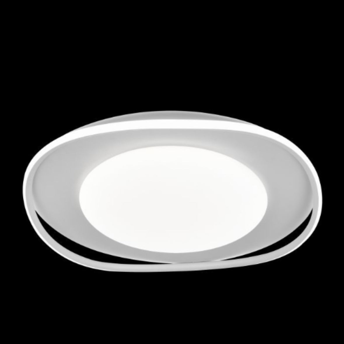 Plafoniera LED 48W Moderna Ø50 cm con Telecomando, 3 Colori CCT 3000K/4000K/6500K, 2880LM, Lampada da Soffitto per Soggiorno Camera Cucina, Design Elegante Bianco C64