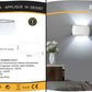TEKHONE Applique da Parete in Gesso Bianca Design Moderno Luce Up & Down per Interni con Attacco R7S – GS-E08