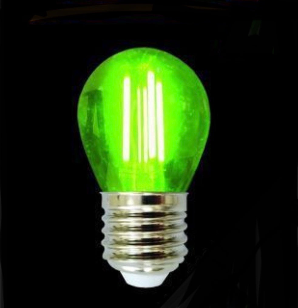 Lampadine LED E27 G45 4W, Confezione da 5 Pezzi, 440LM, 3000K/4000K/6500K e Colori Rosso Verde Blu, Lampadine Decorative in Vetro Trasparente, Luce a 360°, Basso Consumo, Modello G45A-T
