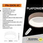 Plafoniera LED Moderna 30W Ø46cm con Telecomando, CCT Regolabile 3000K–4000K–6500K, Luce Soffitto Design Metallo, Lampada da Soffitto per Soggiorno Camera – PN-33OS-3C