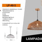 Lampadario a Sospensione in Stile Boho 40/50cm, Paralume in Rattan/Filo di Corda, Attacco E27, Altezza Regolabile, Illuminazione per Cucina Soggiorno Sala da Pranzo – Naturale LP-48