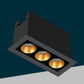 Faretto LED da Incasso Rettangolare Nero 6W, 3 Spot, CRI ≥90, Fascio 24°, Alluminio, Faretti da Incasso per Cartongesso e Controsoffitto, 3000K/4000K/6500K, 1 Pezzo, XTD-3-N