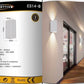 Applique LED da Esterno IP65, Lampada da Parete Moderna Up Down, 2x GU10, Alluminio per Giardino Terrazza Balcone – ES14