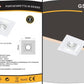 Portafaretto da Incasso in Gesso GU10, Quadrato 124×124 mm, Verniciabile, per Cartongesso, Bianco, IP20 GS-16