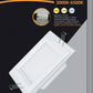Faretto LED da Incasso Quadrato 6W 500LM, 3 Colori Selezionabili 3000K 4000K 6500K, Pannello LED 100x100mm, Foro 75x75mm, Fascio 120°, CRI≥80, 1 Pezzo, P-75E-Q3C