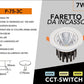 Faretto LED da Incasso 7W, 630LM, CCT 3 Colori 3000K 4000K 6500K, Faretto per Cartongesso e Controsoffitto, Foro Ø75 mm, Fascio 24°, CRI ≥80, AC 100-240V, 1 Pezzo, P-75-3C