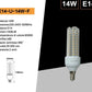 Lampadine LED E14 14W, Confezione da 10 Pezzi, 1400LM, 3000K/4000K/6500K, Luce Calda, Naturale e Fredda, Lampadina LED a U, CRI>80, Illuminazione 360°, Risparmio Energetico, Modello E14-U-14W