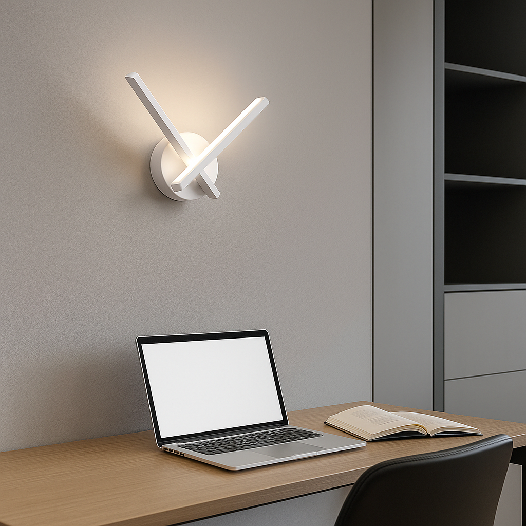 TEKHOME Applique da Parete Moderna LED 6W – Design Minimal Bianco, 3 Temperature Colore (3000K / 4500K / 6500K) E67
