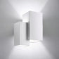 TEKHONE Applique da Parete in Gesso Bianco – Lampada da Muro Moderna Verniciabile, Attacco G9, Illuminazione Up & Down per Interni – GS-E39
