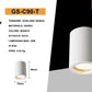 Portafaretto in Gesso GU10 da Soffitto – Faretto Cilindrico Bianco Verniciabile, Ø70x90mm, Incasso/Plafone, Design Moderno, IP20 GS-C90-T