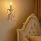 TEKHOME Applique da Parete Moderna a 1 Luce con Braccio Regolabile e Paralume in Vetro, Design Elegante in Oro e Bianco, Attacco E14 40W, per Interni, 24cm, (Senza Lampadina) E01-1