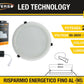 Pannello LED da Incasso Rotondo 24W 2400LM 3000K Luce Calda, Faretto LED da Soffitto Ø240mm, Foro Ø205mm, Fascio 120°, Driver Incluso, 1 Pezzo, P-205E-TC