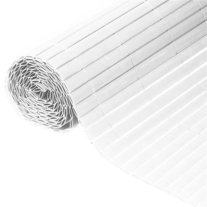 Canniccio PVC Recinzione recinto Balcone frangivento 1 x 3 m, bianco, per Giardini e Balconi, Frangivento