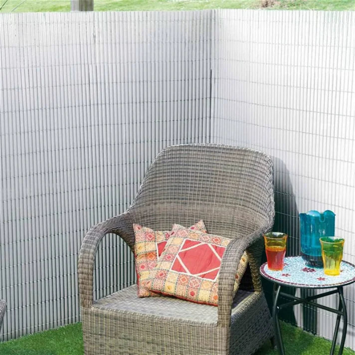 Canniccio PVC Recinzione recinto Balcone frangivento 1 x 3 m, bianco, per Giardini e Balconi, Frangivento