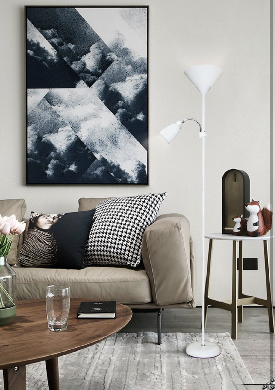LAMPADA DA TERRA MODERNA TULIPANO 178CM