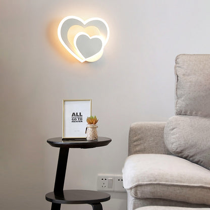 APPLIQUE DA PARETE STILE MODERNO CUORE TWIX E83